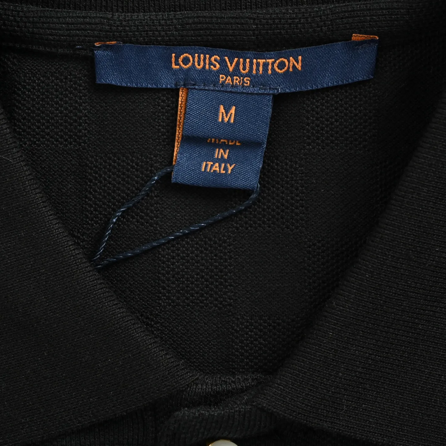 Louis Vuitton/Louis Vuitton pearl button checkerboard embroidery Polo short sleeves